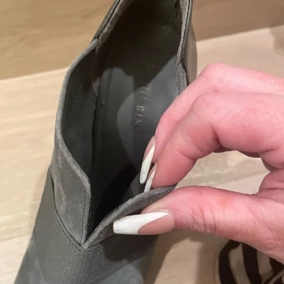 - GIANNI BINI GREY SUEDE HEELED BOOTIE SIZE 7.5 - Picture 4 of 14